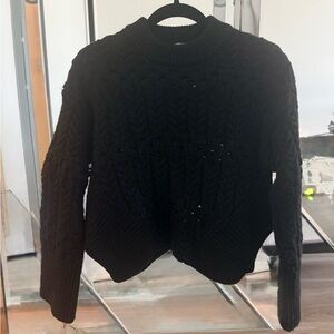 Zara Black Cable Knit Sweater